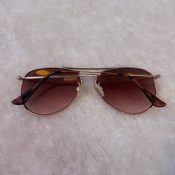 Gold Rimmed Sunglasses - Picture 2 of 3